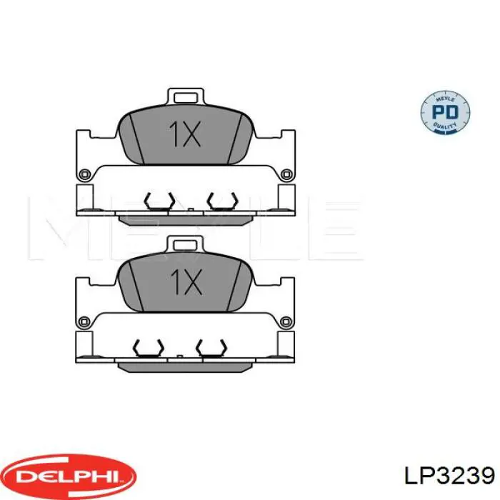Передние тормозные колодки LP3239 Delphi