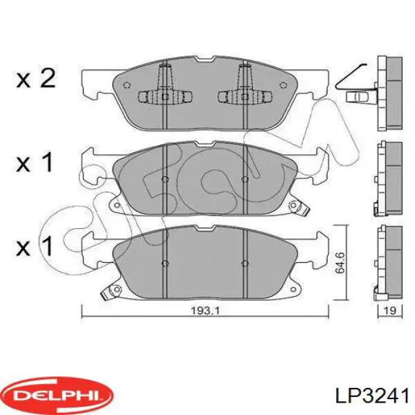 Купить LP3241 Delphi Колодки тормозные