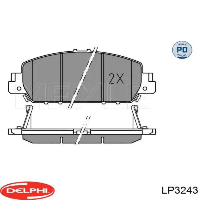 Передние тормозные колодки LP3243 Delphi