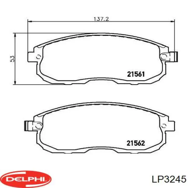 Тормозные колодки Delphi LP3245