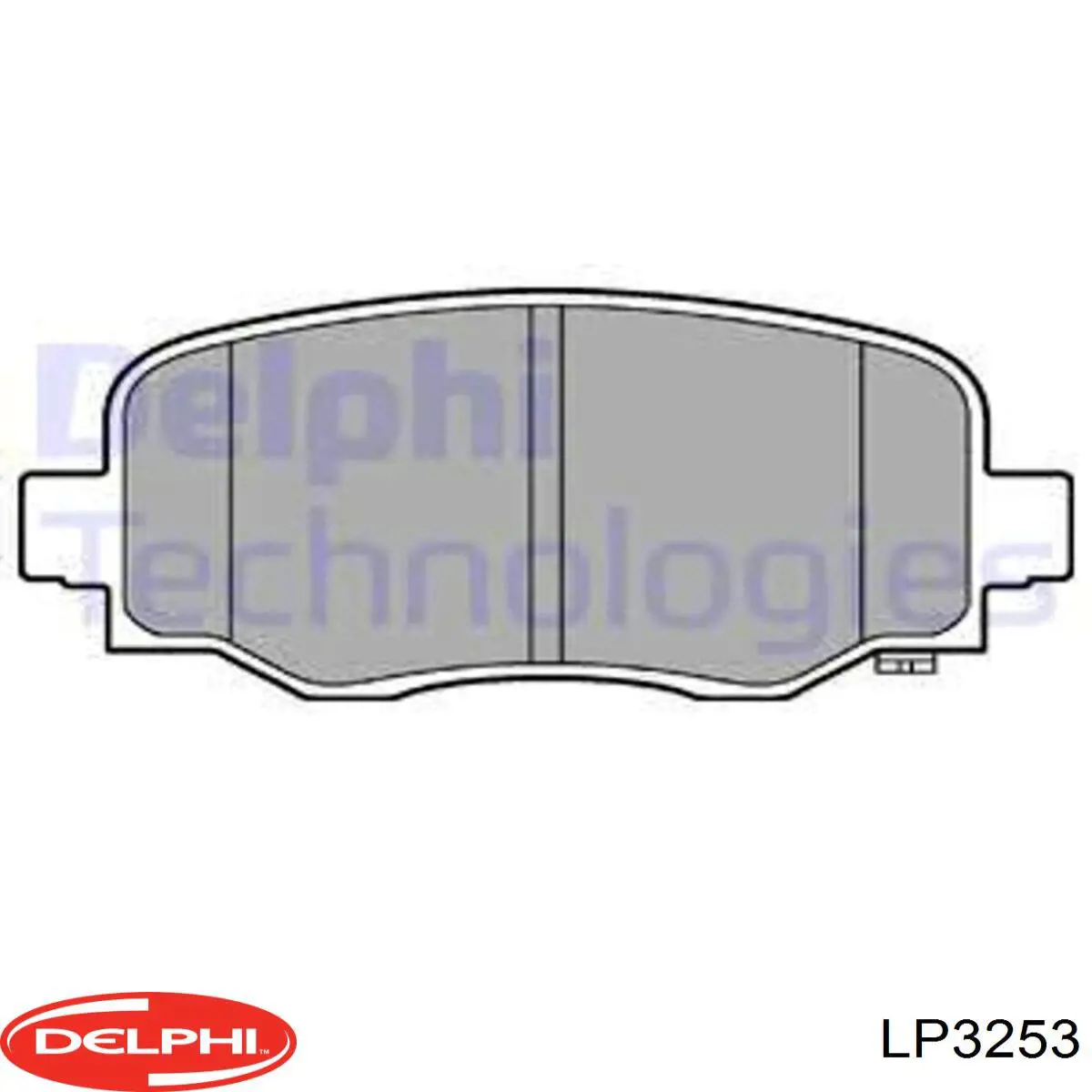 LP3253 Delphi sapatas do freio traseiras de disco