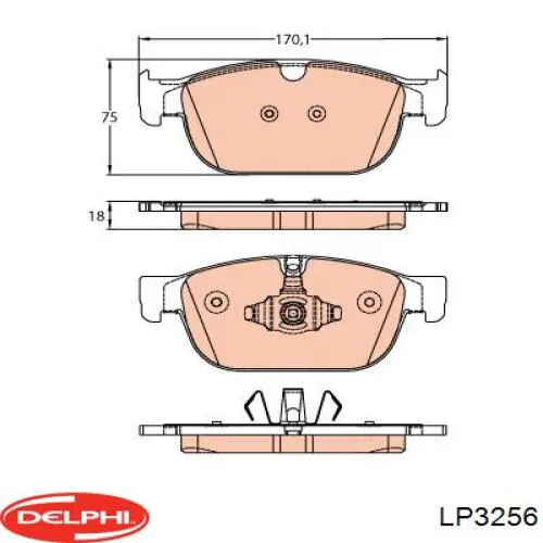 Купить LP3256 Delphi Колодки тормозные