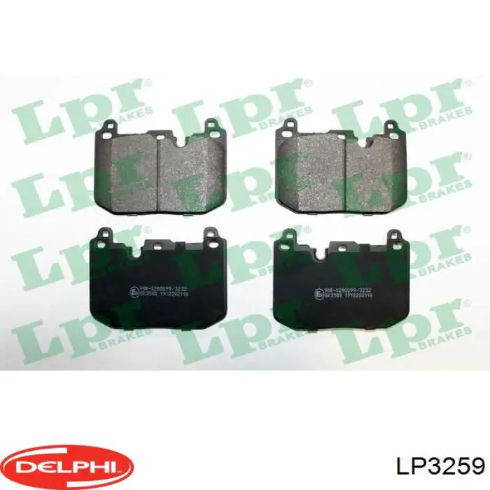 Купить LP3259 Delphi Колодки тормозные