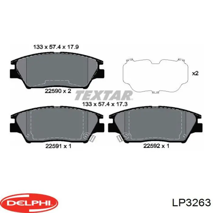 LP3263 Delphi Колодки передние