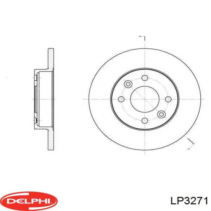 Передние тормозные колодки LP3271 Delphi