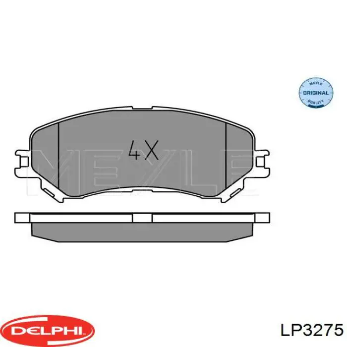 Передние тормозные колодки LP3275 Delphi