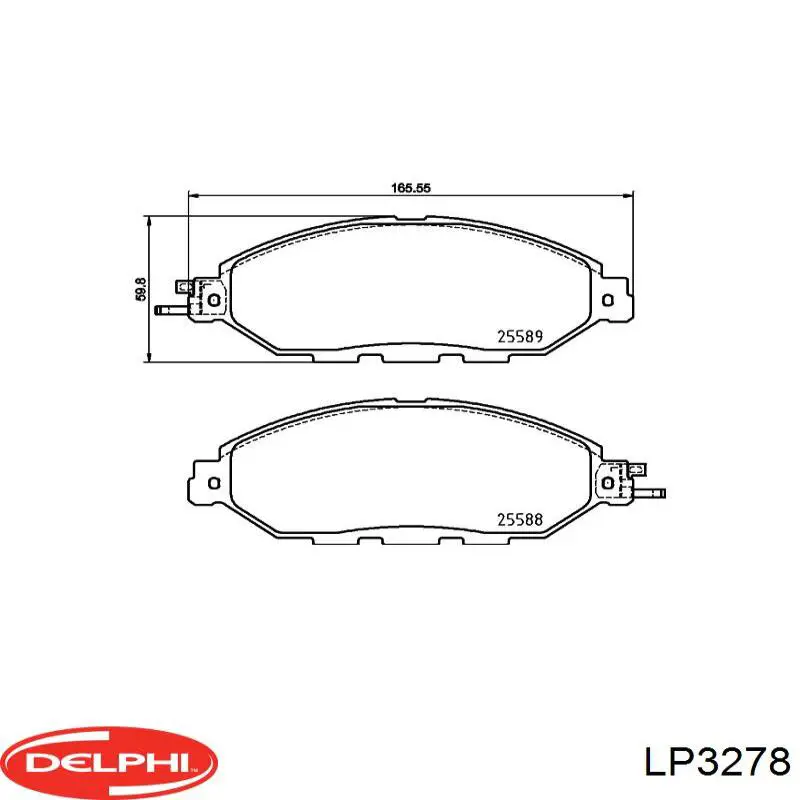 Купить LP3278 Delphi Колодки тормозные