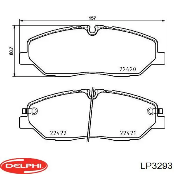 Колодки Delphi LP3293 цена, от 51.54 USD