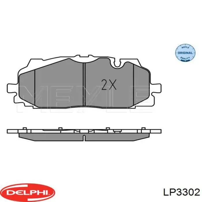 Передние тормозные колодки LP3302 Delphi