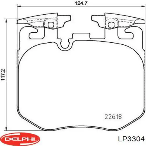 Передние тормозные колодки LP3304 Delphi