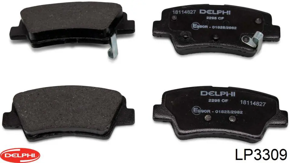 Купить LP3309 Delphi Колодки тормозные задние, дисковые