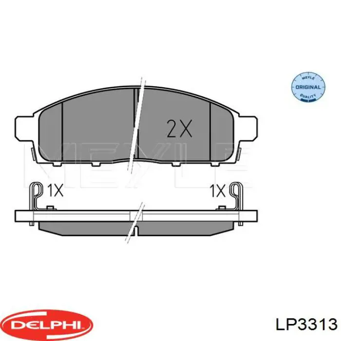 Передние тормозные колодки LP3313 Delphi