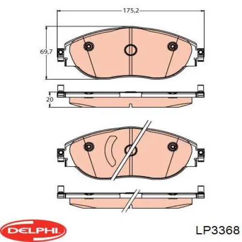 Колодки Delphi LP3368 цена, от 46.11 USD