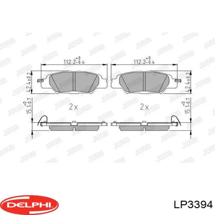 Купить LP3394 Delphi Колодки тормозные задние, дисковые