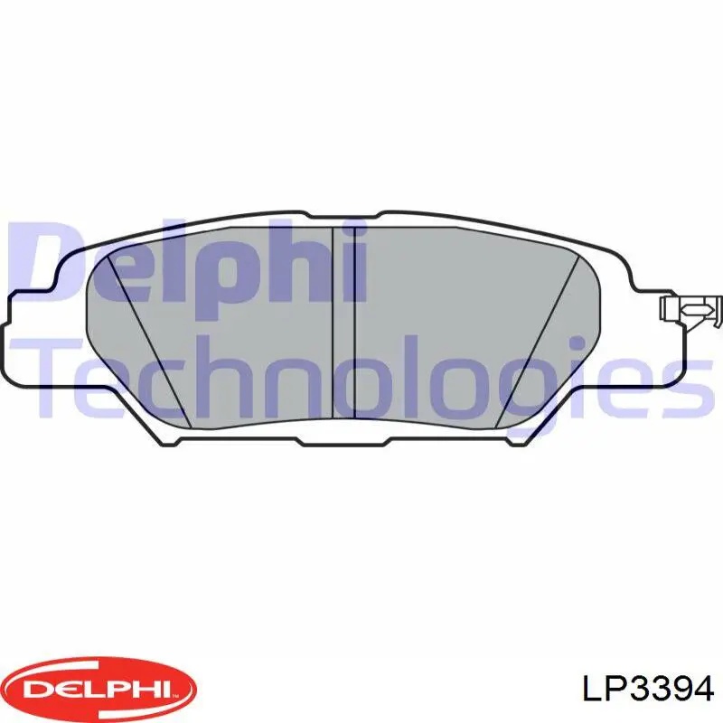 LP3394 Delphi sapatas do freio traseiras de disco