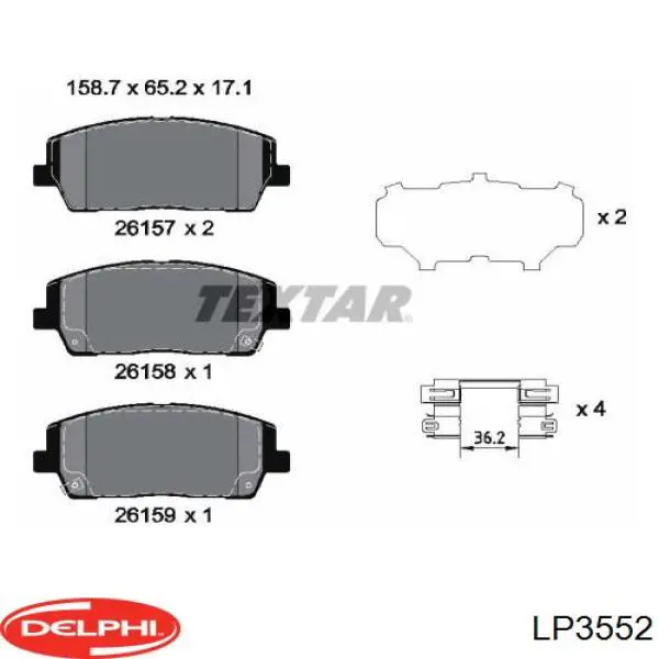 Передние тормозные колодки SP4327 Sangsin