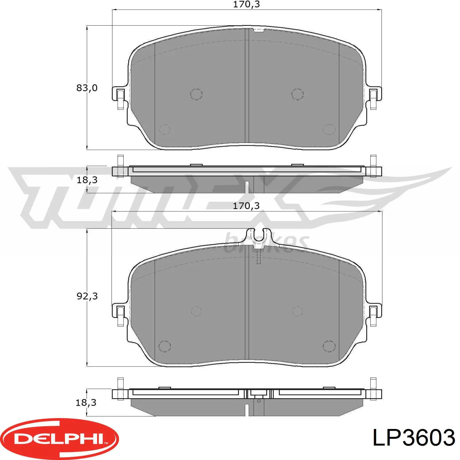 Купить LP3603 Delphi Колодки тормозные