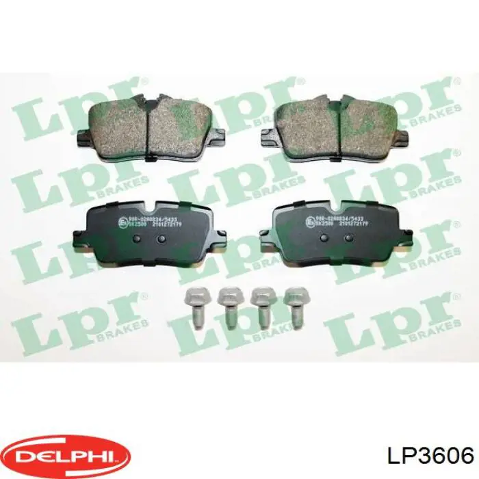 Купить LP3606 Delphi Колодки тормозные задние, дисковые