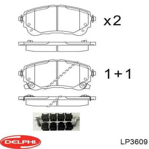Колодки Delphi LP3609 цена, от 38.20 USD