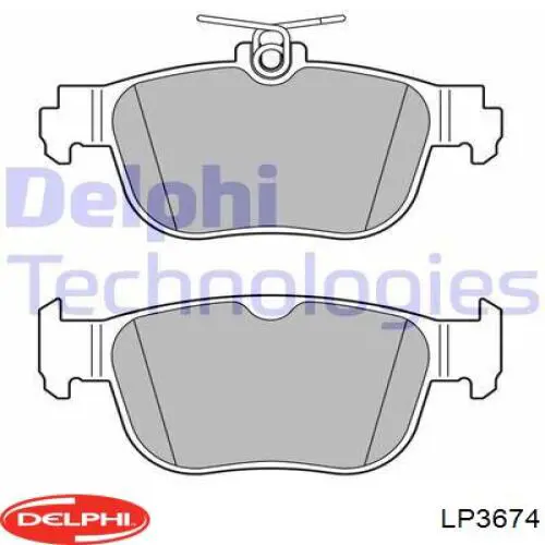 Задние тормозные колодки LP3674 Delphi