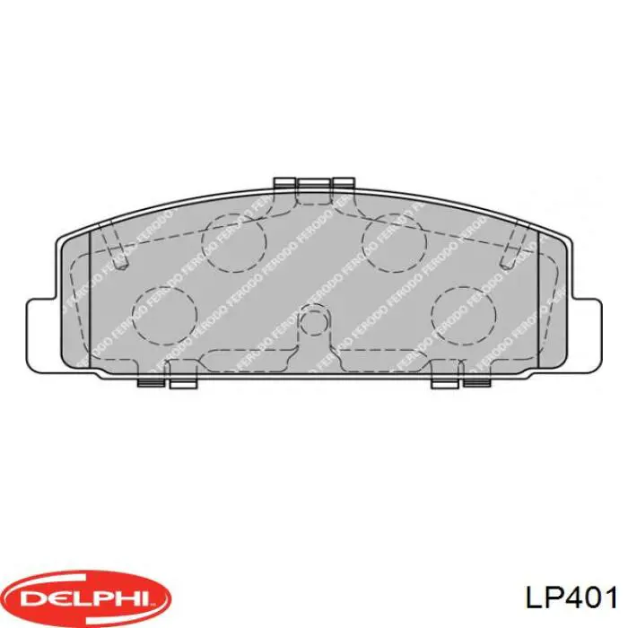 Задние тормозные колодки LP401 Delphi