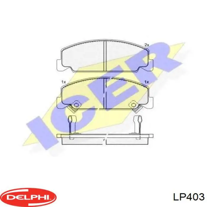 Передние тормозные колодки LP403 Delphi