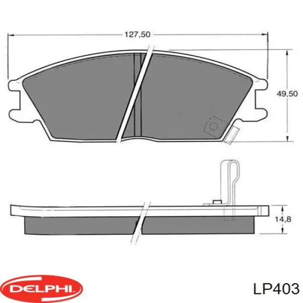 lp403 Delphi передние тормозные колодки