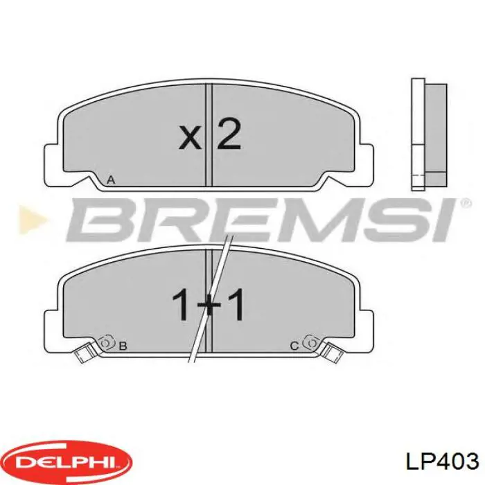 Колодки Delphi LP403 цена, от 12.33 USD