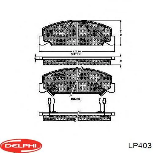 Купить LP403 Delphi Колодки тормозные