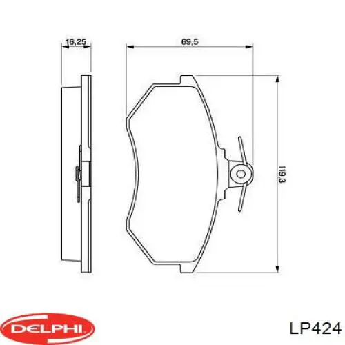 Купить LP424 Delphi Колодки тормозные