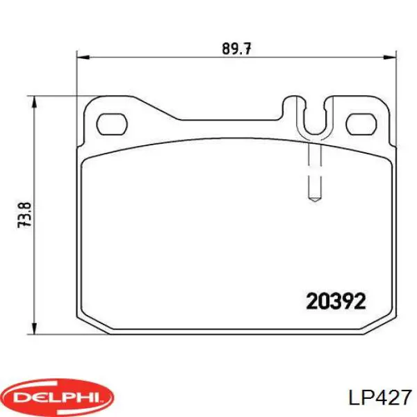 Тормозные колодки Delphi LP427