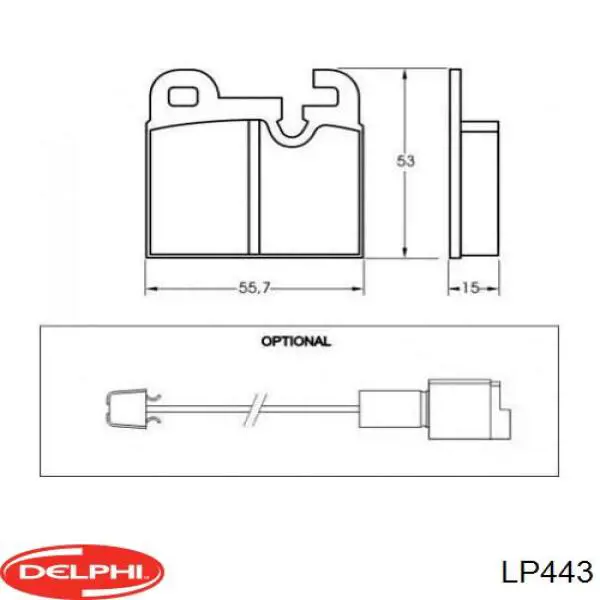 Задние тормозные колодки LP443 Delphi