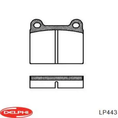 Купить LP443 Delphi Колодки тормозные задние, дисковые