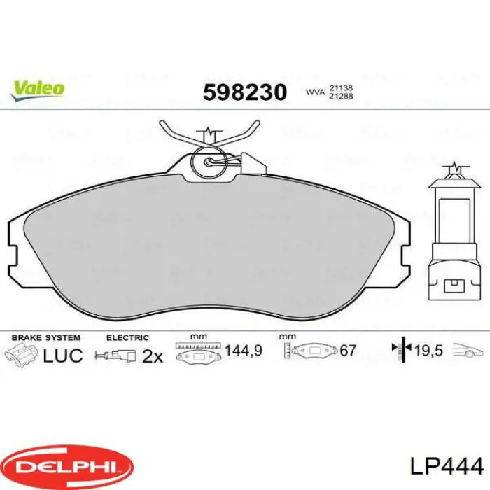 Колодки Delphi LP444 цена, от 20.54 USD