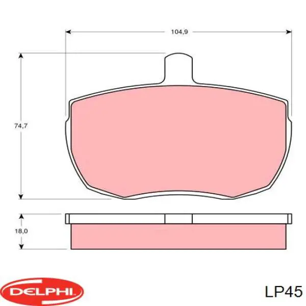 Купить LP45 Delphi Колодки тормозные