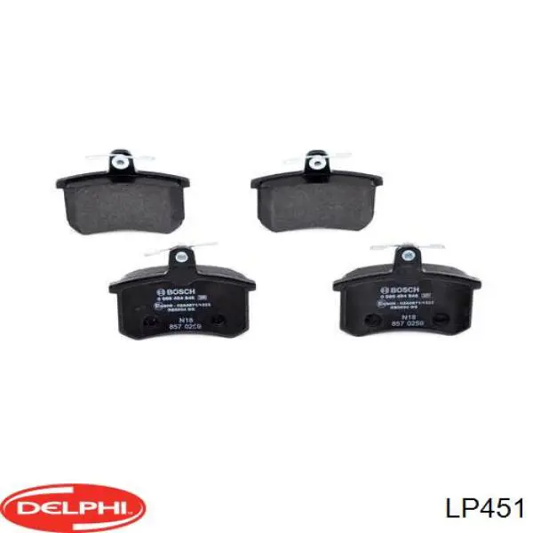 Купить LP451 Delphi Колодки тормозные задние, дисковые