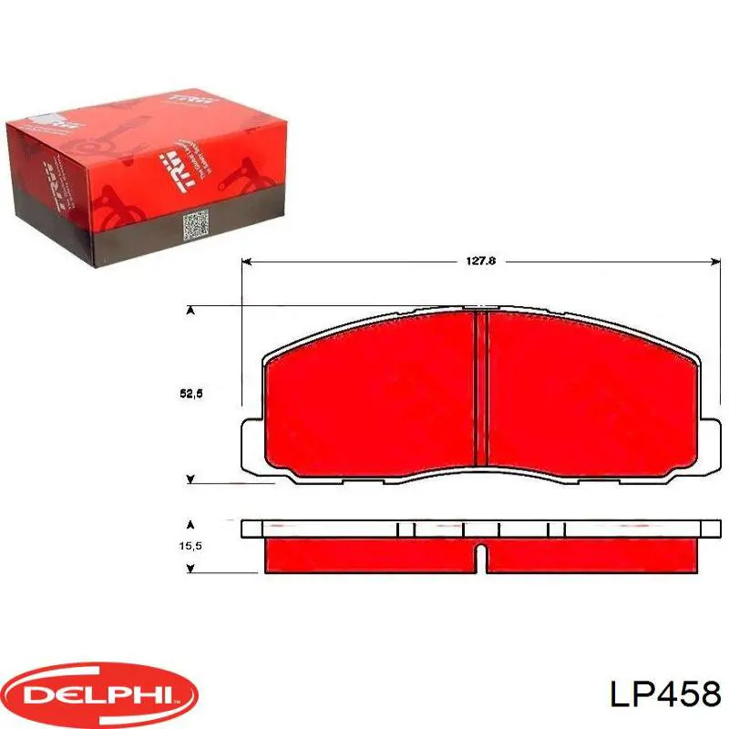 Передние тормозные колодки LP458 Delphi