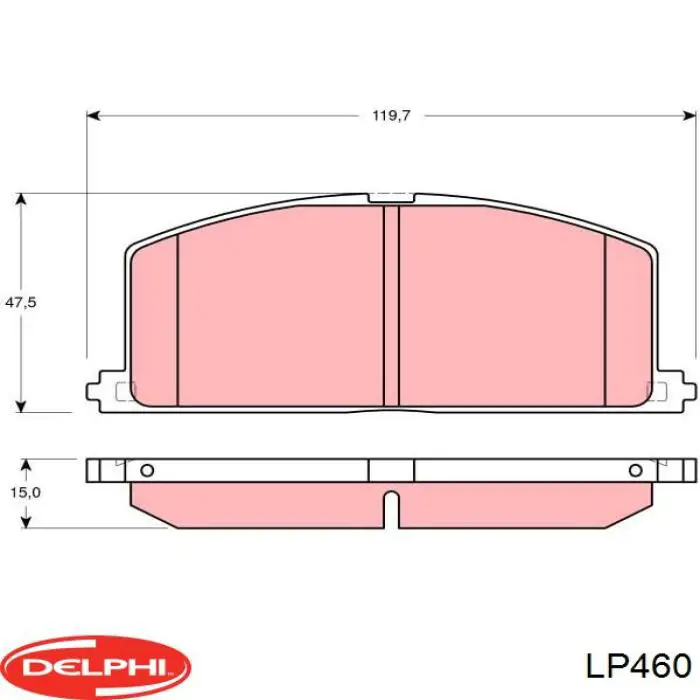 Pastillas de freno delanteras LP460 Delphi