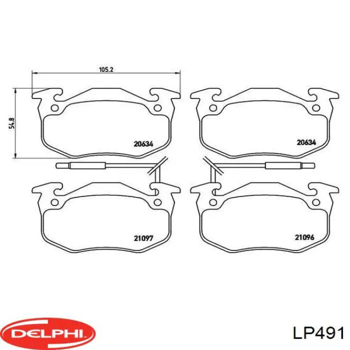 Колодки Delphi LP491 цена, от 15.13 USD