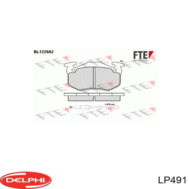 Купить LP491 Delphi Колодки тормозные