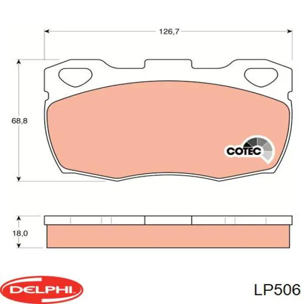 Колодки Delphi LP506 цена, от 28.13 USD
