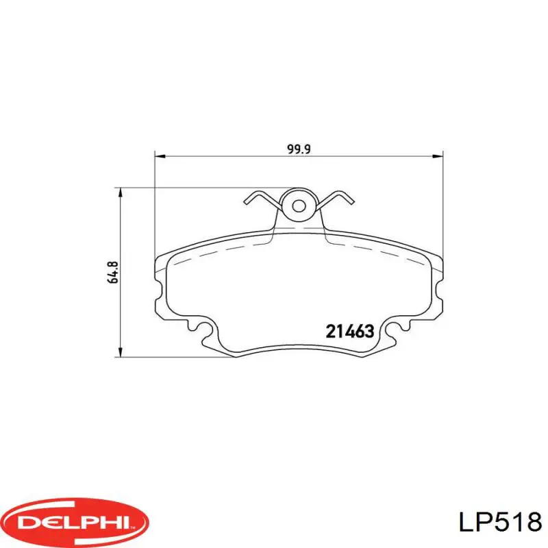 Передние тормозные колодки LP518 Delphi