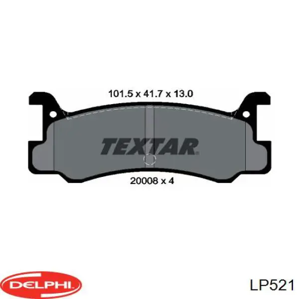 Задние тормозные колодки LP521 Delphi