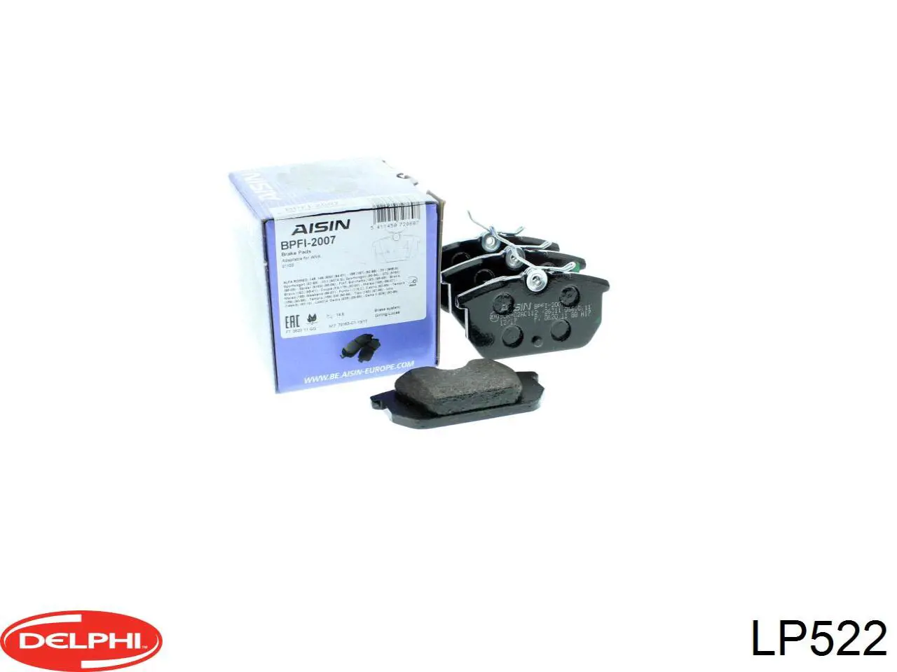 Купить LP522 Delphi Колодки тормозные задние, дисковые
