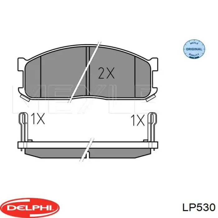 LP530 Delphi колодки тормозные передние дисковые