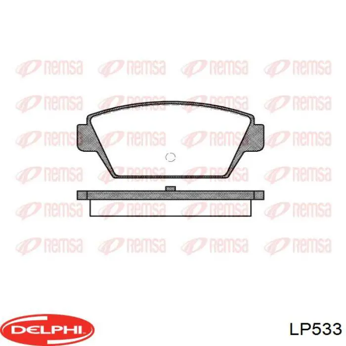 Pastillas de freno traseras LP533 Delphi