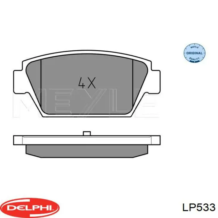 Колодки дисковые  Delphi LP533 цена, от 14.57 USD