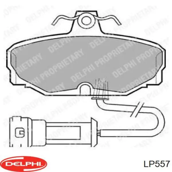 Задние тормозные колодки LP557 Delphi