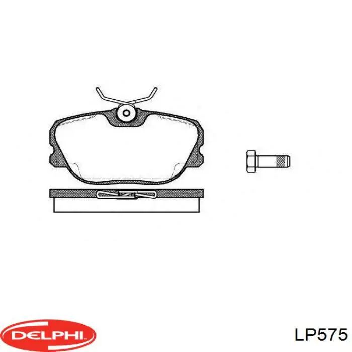 LP575 Delphi колодки тормозные передние дисковые