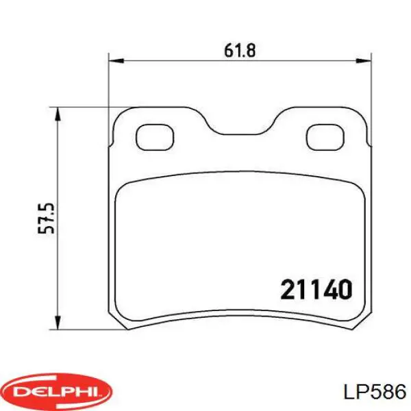 Колодки дисковые  Delphi LP586 цена, от 13.83 USD